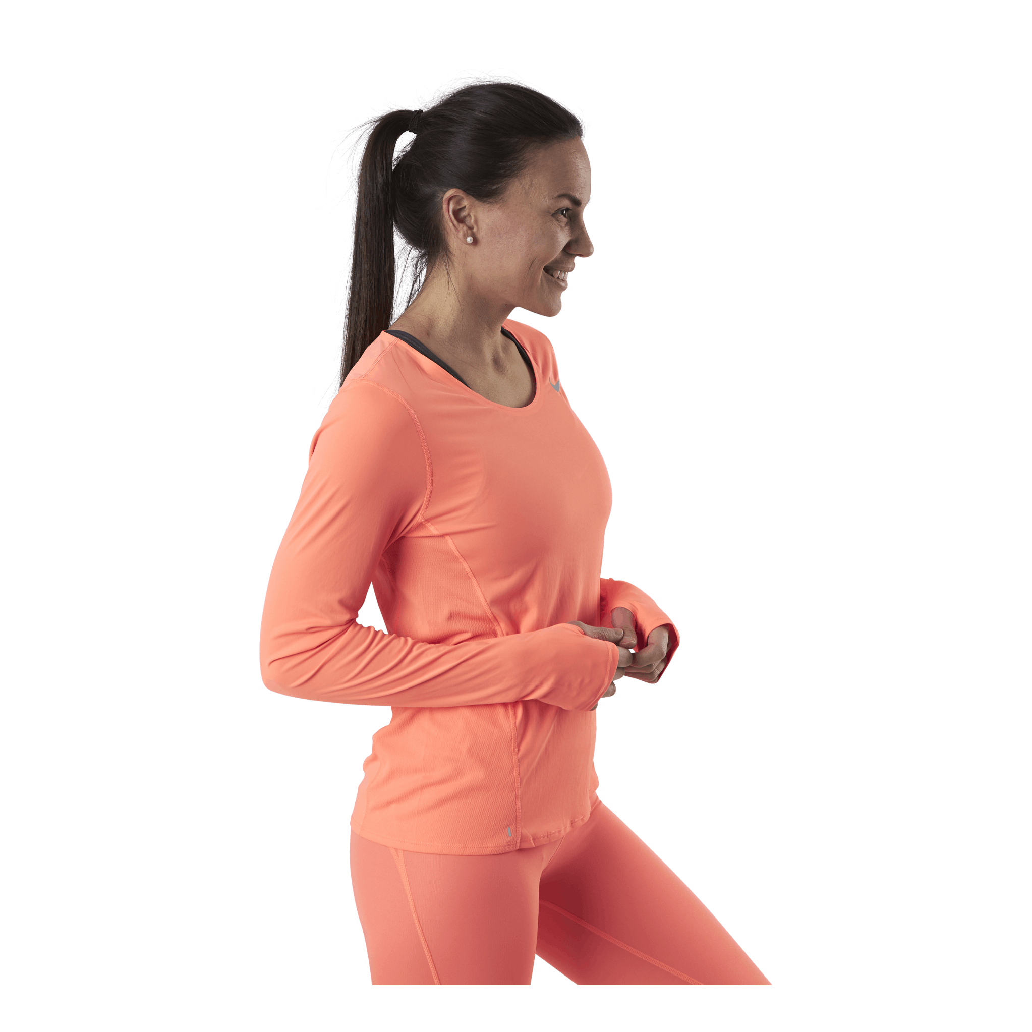 Nike City Sleek LS Orange/Silver 4 Nike City Sleek LS Orange/Silver - Image 2