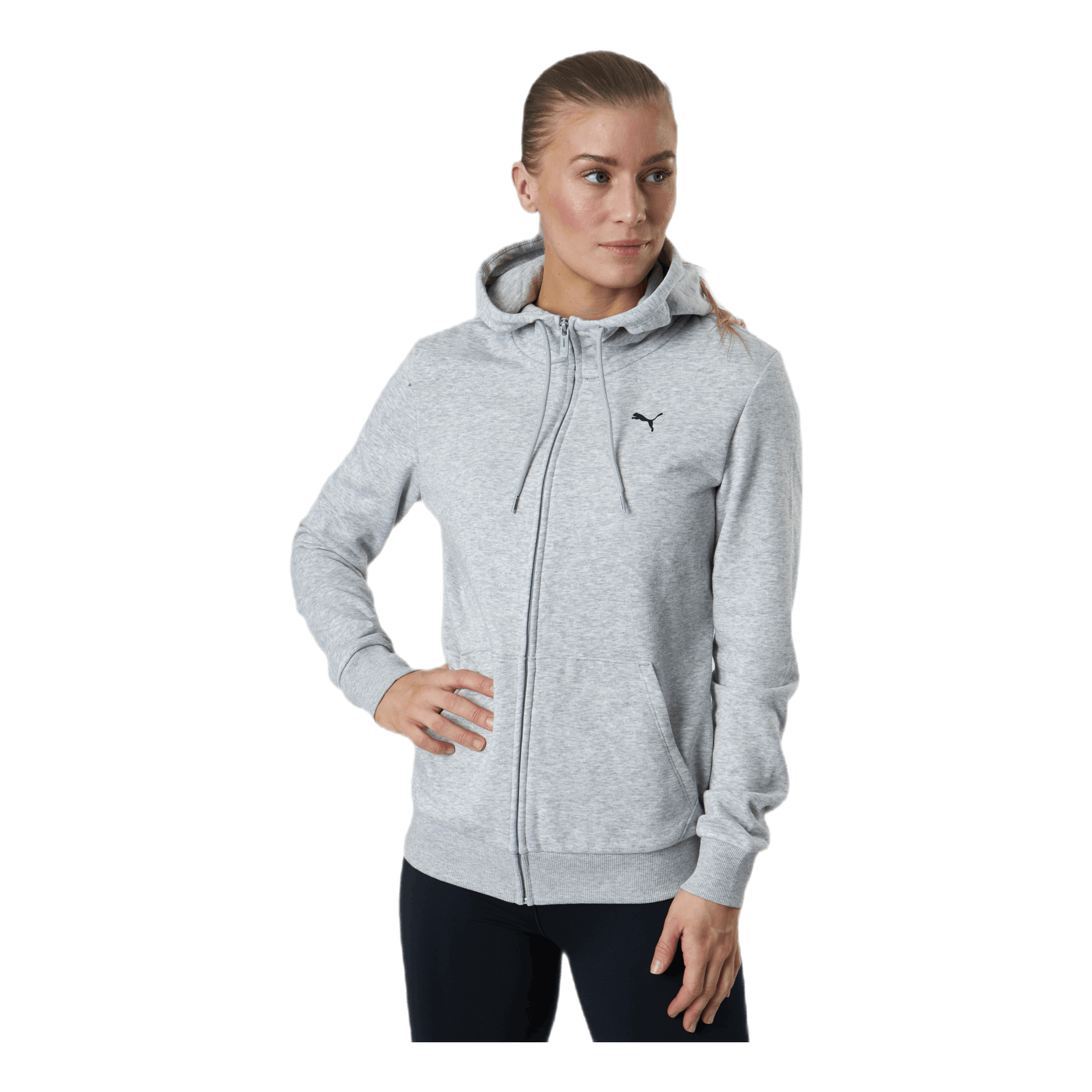 Puma Essential Small Logo Full-Zip Hoodie Tr Grey 4 Puma Essential Small Logo Full-Zip Hoodie Tr Grey - Image 2