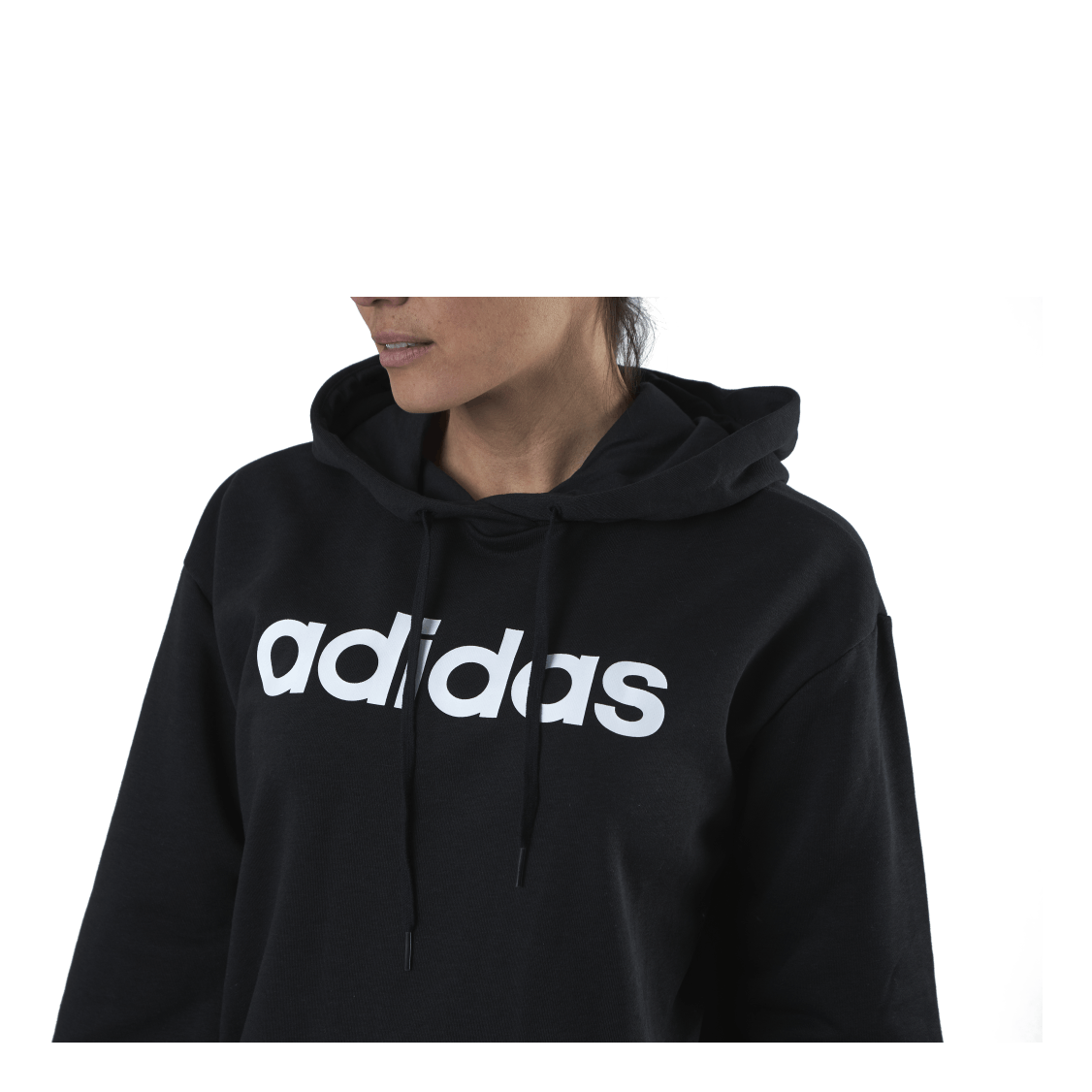 ADIDAS Essentials Oversized Hoodie Black / White 6 ADIDAS Essentials Oversized Hoodie Black / White - Image 4