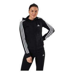 ADIDAS Essentials Full-Zip Hoodie Black / White