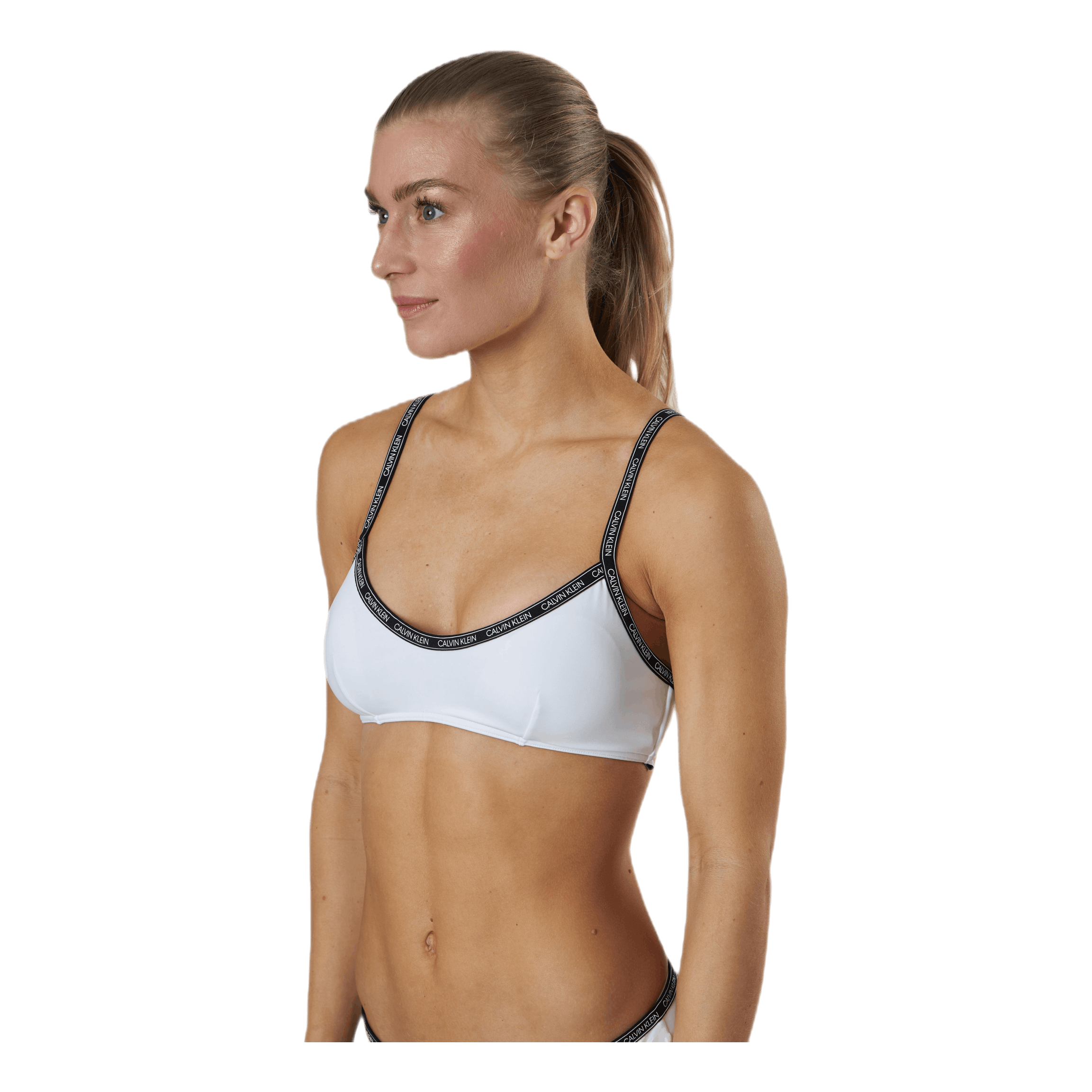 Calvin Klein Core Logo Tape Bralette-Rp White 3 Calvin Klein Core Logo Tape Bralette-Rp White