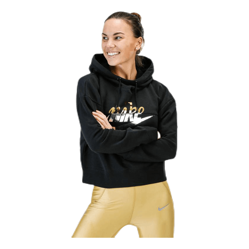 Nike Rally Metallic Hoodie Black 3 Nike Rally Metallic Hoodie Black