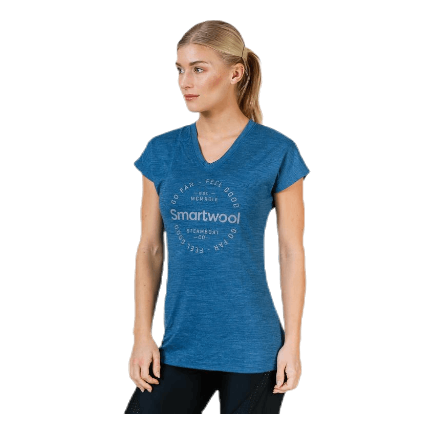 Smartwool Go Far Feel Good Tee Blue 4 Smartwool Go Far Feel Good Tee Blue - Image 2