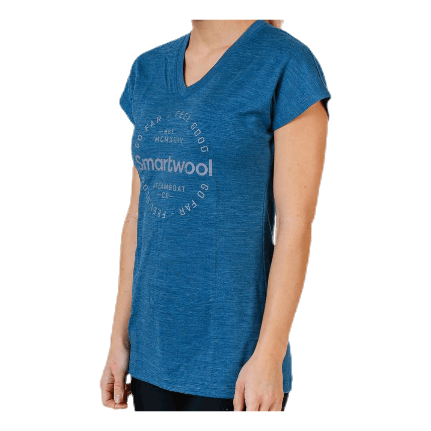 Smartwool Go Far Feel Good Tee Blue 7 Smartwool Go Far Feel Good Tee Blue - Image 5