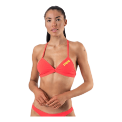 Arena Solid Tie Back Top Pink