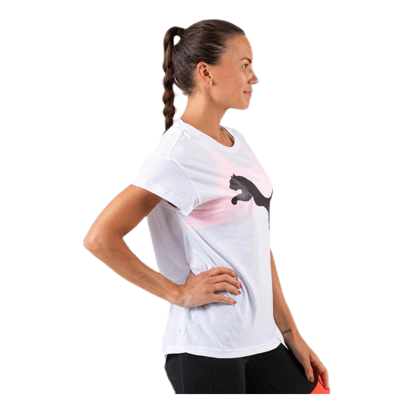 Puma Active Logo Tee White/Black 4 Puma Active Logo Tee White/Black - Image 2