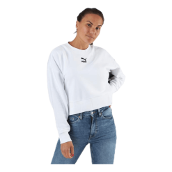 Puma Classics Cropped Crew White