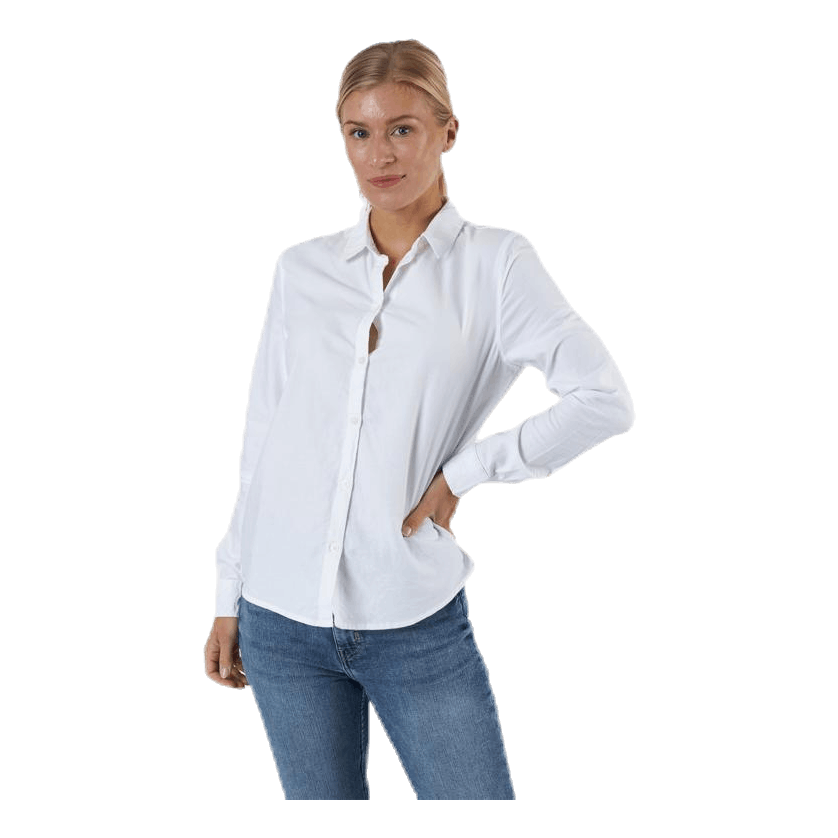 Pieces Irena Ls Oxford Shirt White 3 Pieces Irena Ls Oxford Shirt White