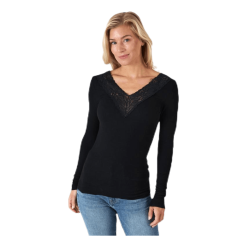 Pieces Siri Ls Top Black