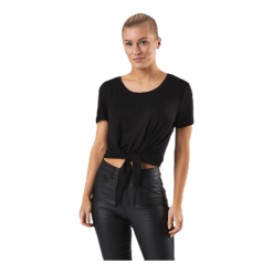 ONLY Arli S/S Knot Top Black