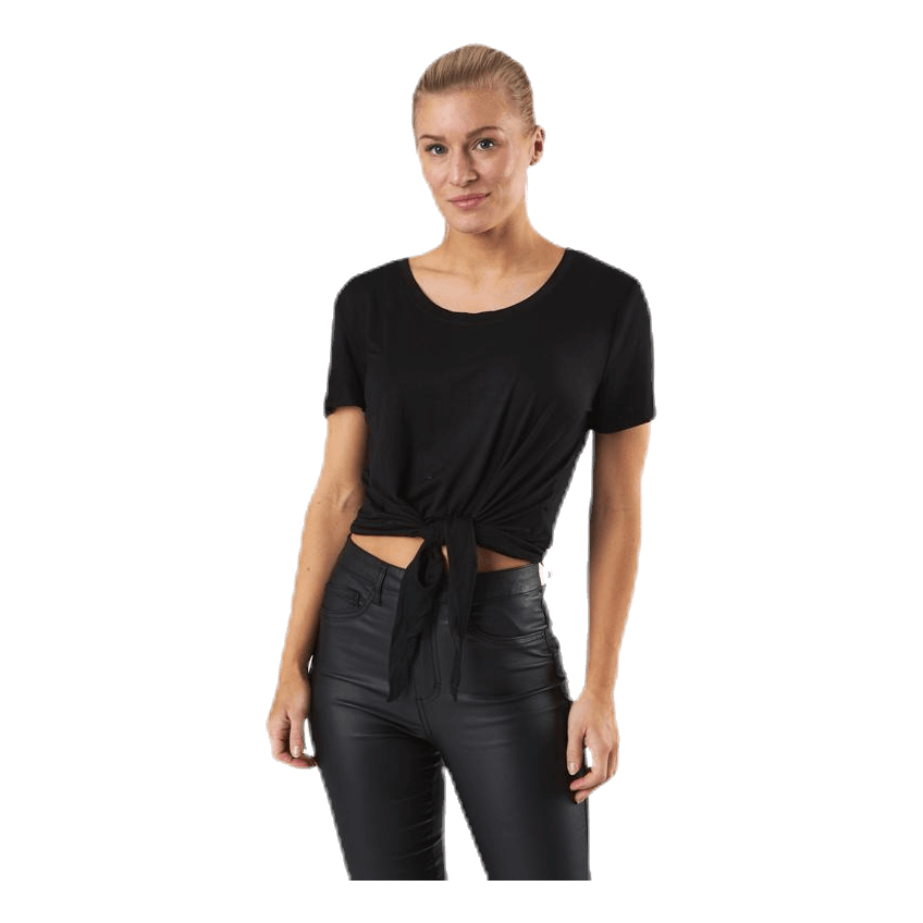 ONLY Arli S/S Knot Top Black 3 ONLY Arli S/S Knot Top Black