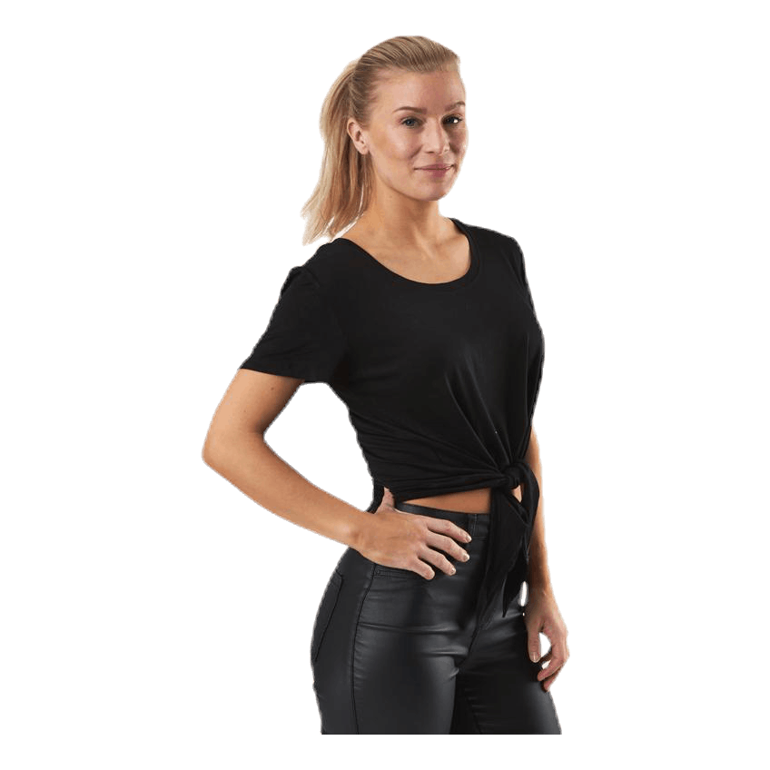 ONLY Arli S/S Knot Top Black 5 ONLY Arli S/S Knot Top Black - Image 3