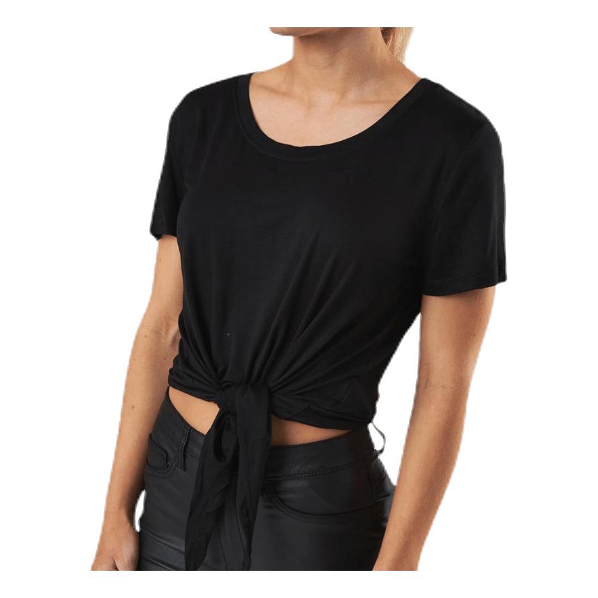 ONLY Arli S/S Knot Top Black 6 ONLY Arli S/S Knot Top Black - Image 4