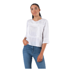 ONLY Anemone 3/4 Flaired Top White