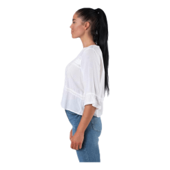 ONLY Anemone 3/4 Flaired Top White -Takit Myyntikauppa 5714491396089 005 3799c78d74924cb2b8f9c61d8cdcb290