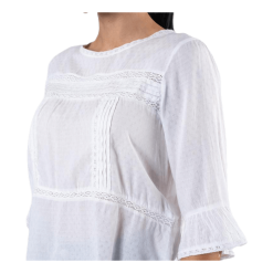 ONLY Anemone 3/4 Flaired Top White -Takit Myyntikauppa 5714491396089 007 fe4a4ab712424924b1417224c8c68be7