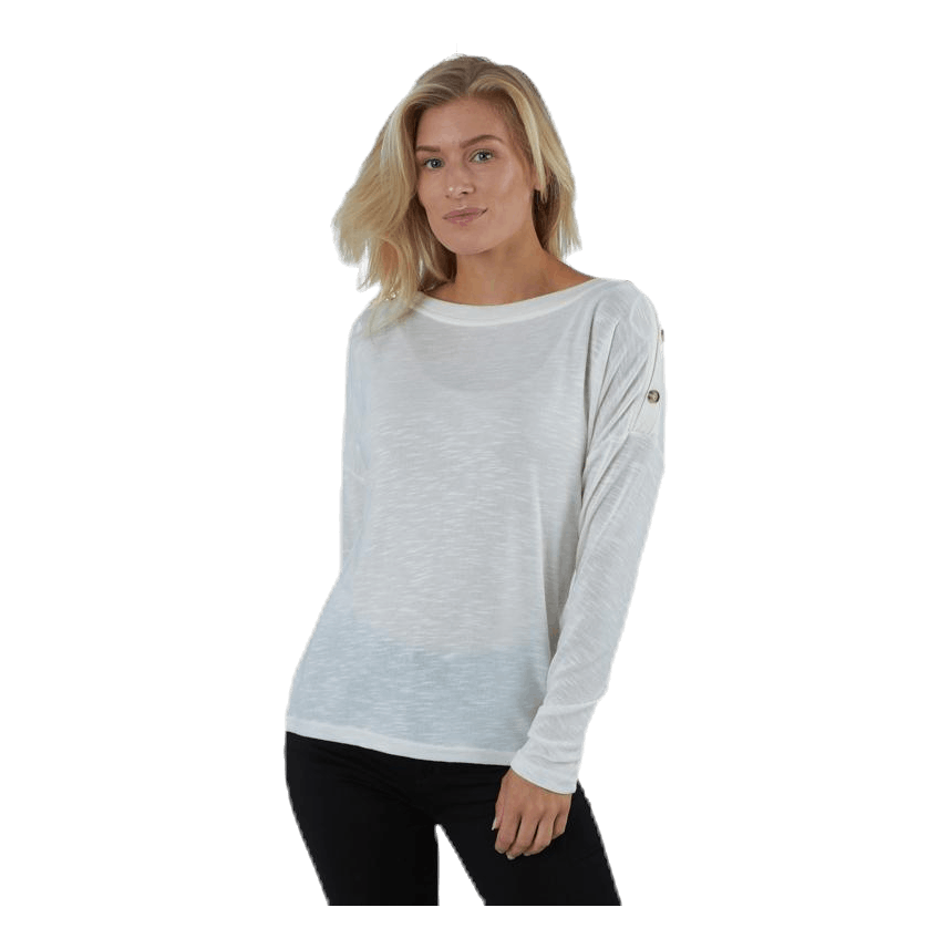 Pieces Nollie Ls O-Neck Top White 3 Pieces Nollie Ls O-Neck Top White