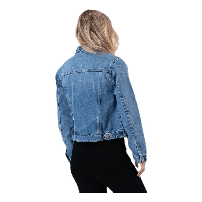 Pieces Lou L/S Denim Jacket Blue 5 Pieces Lou L/S Denim Jacket Blue - Image 3