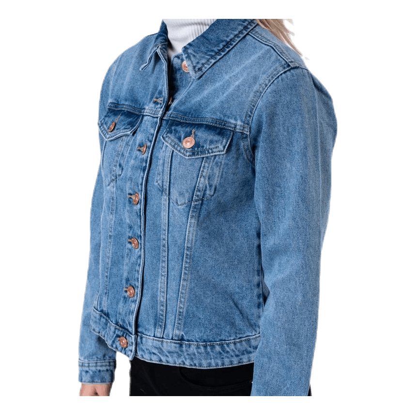 Pieces Lou L/S Denim Jacket Blue 7 Pieces Lou L/S Denim Jacket Blue - Image 5