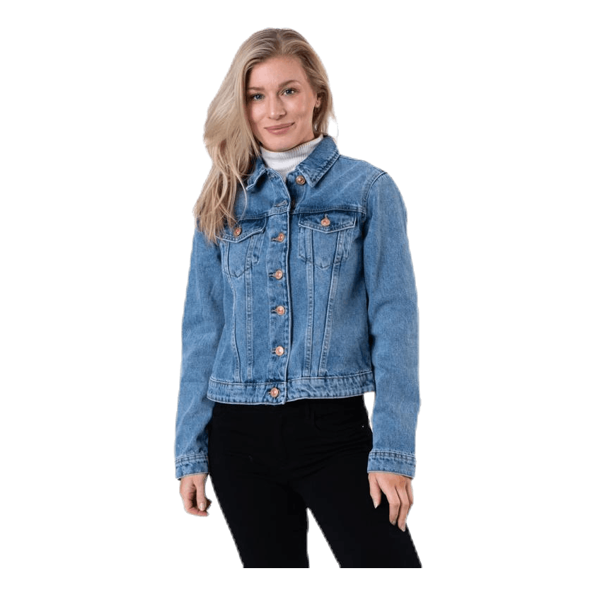 Pieces Lou L/S Denim Jacket Blue 8 Pieces Lou L/S Denim Jacket Blue - Image 6