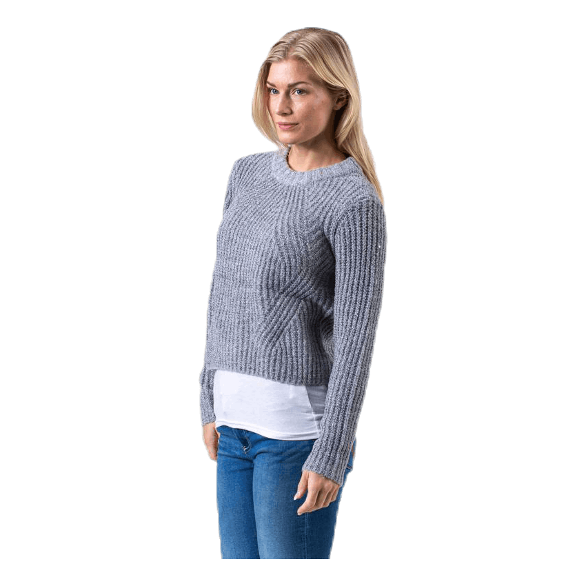 ONLY Fiona L/S Pullover Knt Grey 5 ONLY Fiona L/S Pullover Knt Grey - Image 3