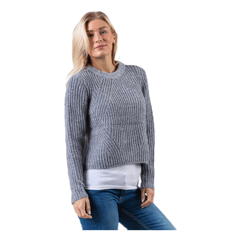 ONLY Fiona L/S Pullover Knt Grey 7 ONLY Fiona L/S Pullover Knt Grey - Image 5