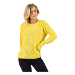 Pieces Karie Ls O-Neck Knit Yellow