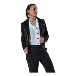 ONLY Gerry Faux Suede Biker Otw Black