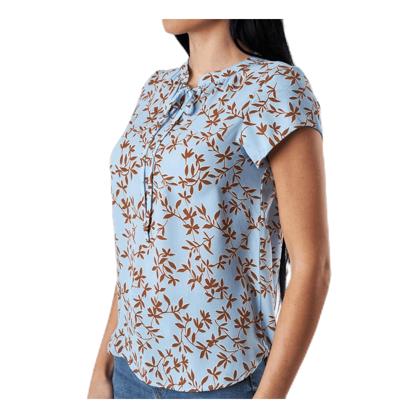 ONLY Alma Poly S/S Top Aop Blue 6 ONLY Alma Poly S/S Top Aop Blue - Image 4