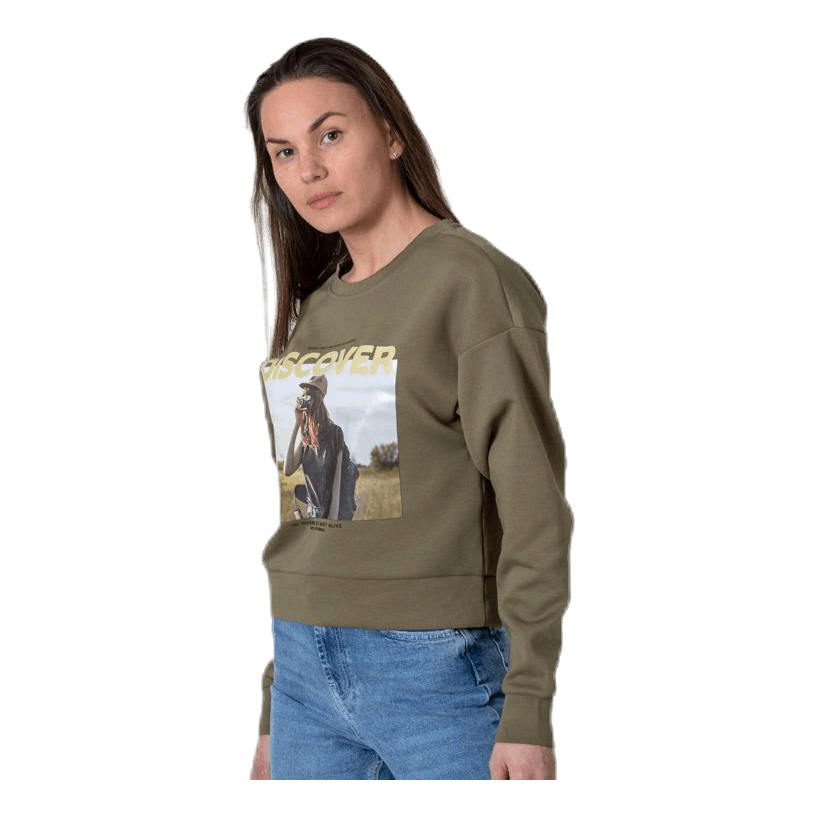 ONLY Ziggy L/S O-Neck Box Swt Green 6 ONLY Ziggy L/S O-Neck Box Swt Green - Image 4