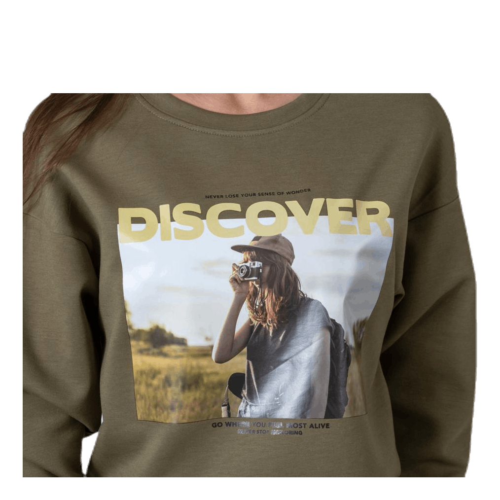 ONLY Ziggy L/S O-Neck Box Swt Green 7 ONLY Ziggy L/S O-Neck Box Swt Green - Image 5