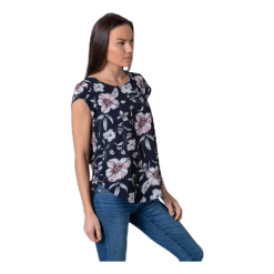 ONLY Vic Ss Aop Top Wvn Blue