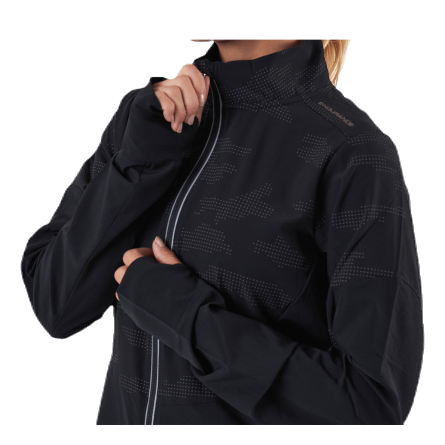 Endurance Wilma Reflective 4-Way Stretch Jacket Black 6 Endurance Wilma Reflective 4-Way Stretch Jacket Black - Image 4