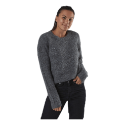 Pieces Bibi Ls Knit Grey