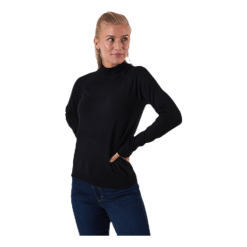 Pieces Esera Ls High Neck Knit Black