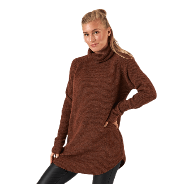 Pieces Ellen Ls Long Knit Brown 3 Pieces Ellen Ls Long Knit Brown