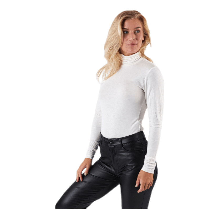 ONLY Lela Life L/S Rollneck Top Jrs White 4 ONLY Lela Life L/S Rollneck Top Jrs White - Image 2