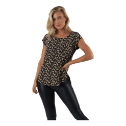 ONLY Vic Ss Aop Top Wvn Black