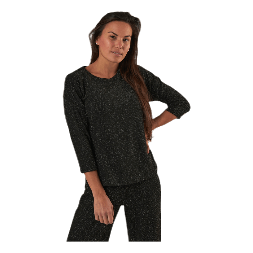 ONLY New Queen 3/4 Glitter Top Jrs Black 3 ONLY New Queen 3/4 Glitter Top Jrs Black