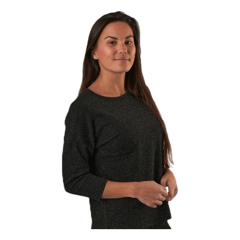 ONLY New Queen 3/4 Glitter Top Jrs Black 4 ONLY New Queen 3/4 Glitter Top Jrs Black - Image 2