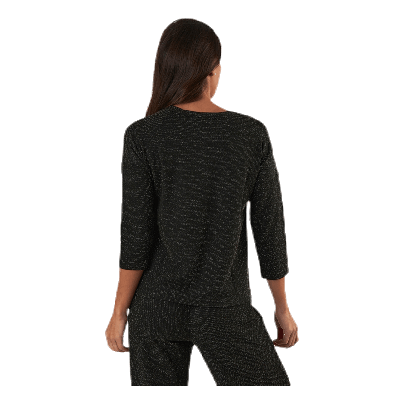 ONLY New Queen 3/4 Glitter Top Jrs Black 5 ONLY New Queen 3/4 Glitter Top Jrs Black - Image 3