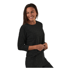 ONLY New Queen 3/4 Glitter Top Jrs Black