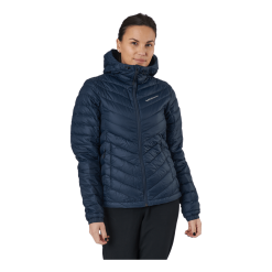 Peak Performance W Frost Down Hood Jacket Blue Shadow
