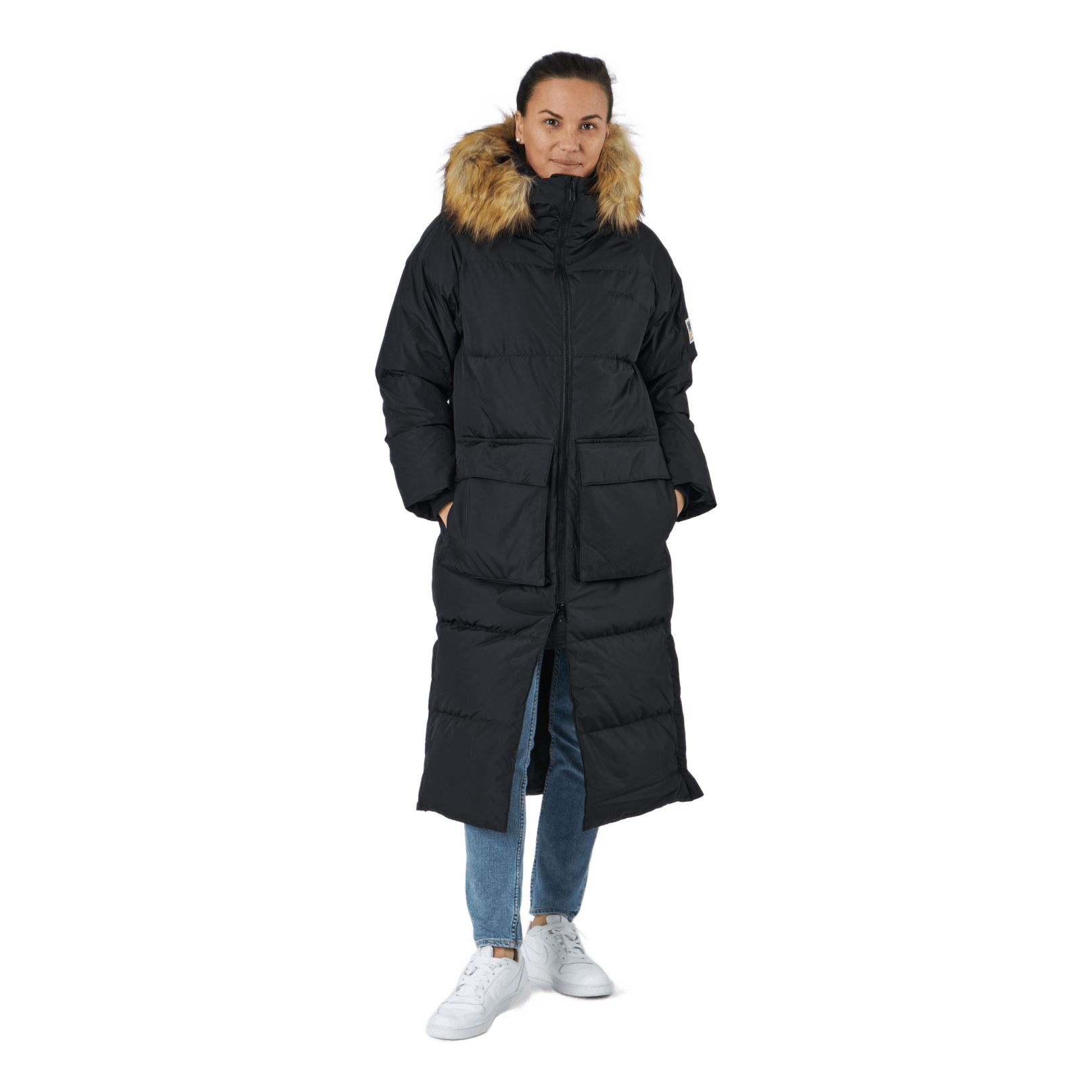 Svea W. Loose Fur Hood Coat Black 4 Svea W. Loose Fur Hood Coat Black - Image 2