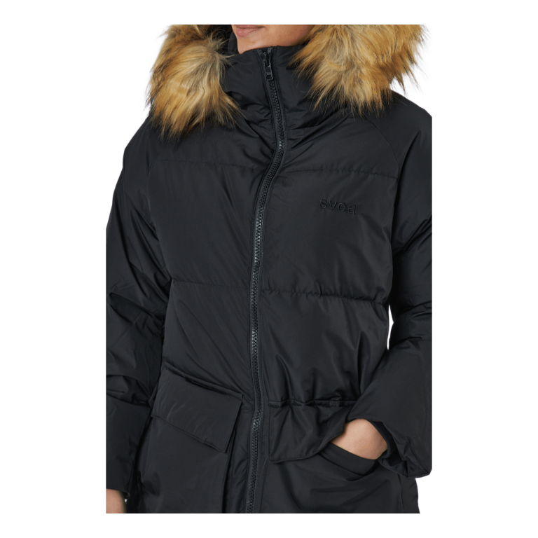 Svea W. Loose Fur Hood Coat Black 6 Svea W. Loose Fur Hood Coat Black - Image 4