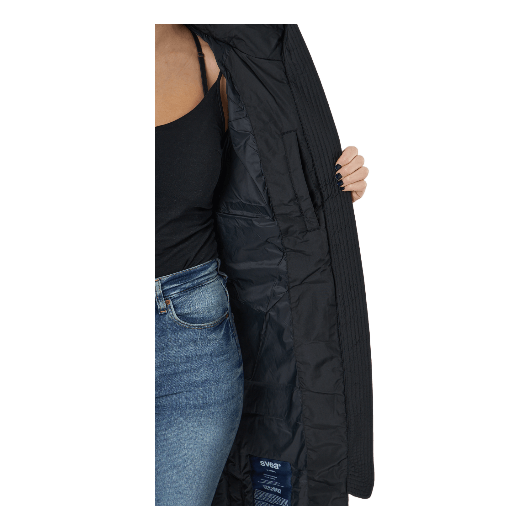 Svea W. Loose Fur Hood Coat Black 8 Svea W. Loose Fur Hood Coat Black - Image 6