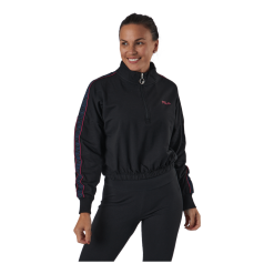 Fila Maribel Cropped Half Zip Shirt Black