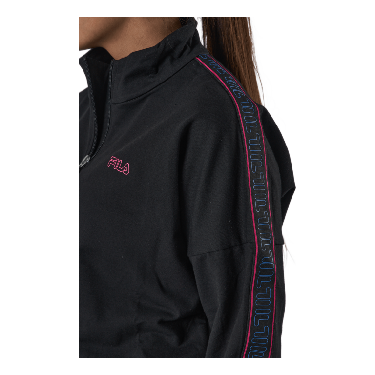 Fila Maribel Cropped Half Zip Shirt Black 7 Fila Maribel Cropped Half Zip Shirt Black - Image 5