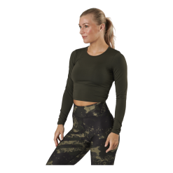CASALL Crop Long Sleeve Forest Green