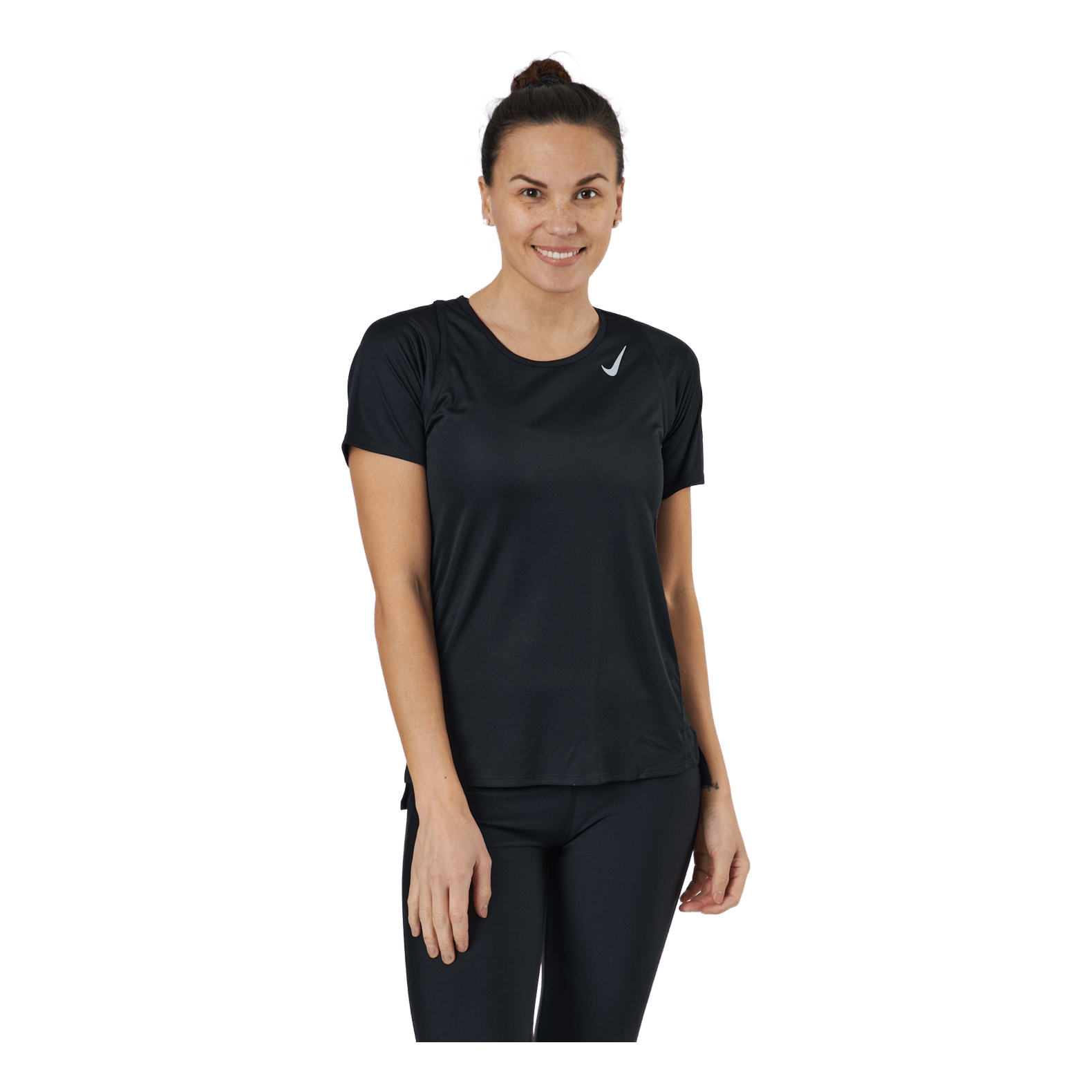 Nike Dri-FIT Race Women's Short-Sleeve Running Top BLACK/REFLECTIVE SILV 3 Nike Dri-FIT Race Women's Short-Sleeve Running Top BLACK/REFLECTIVE SILV